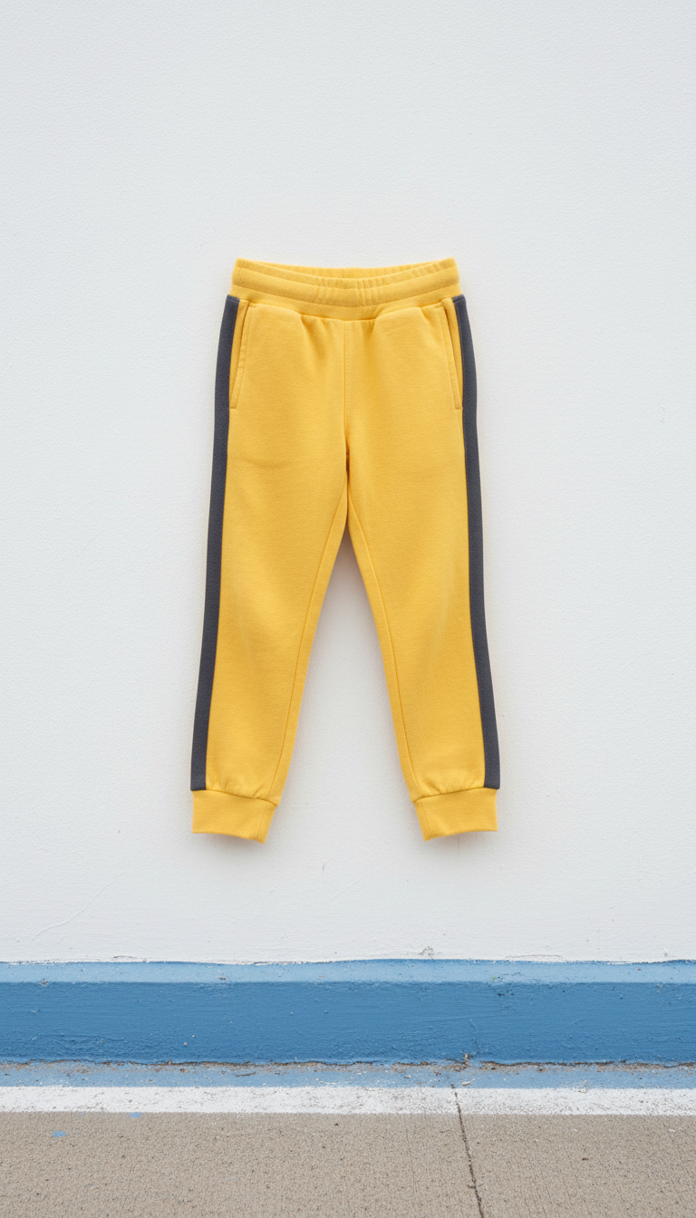 Yellow Chalk Jogger Pants Charcoal Stripe